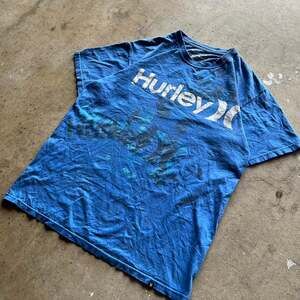 Vintage Y2K Hurley Surf Graphic Tee Blue Size Large